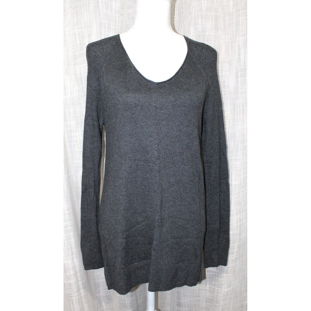 Loft Y2K womens lightweight charcoal sweater Dark Academia/Minimalist/Witchy PM
